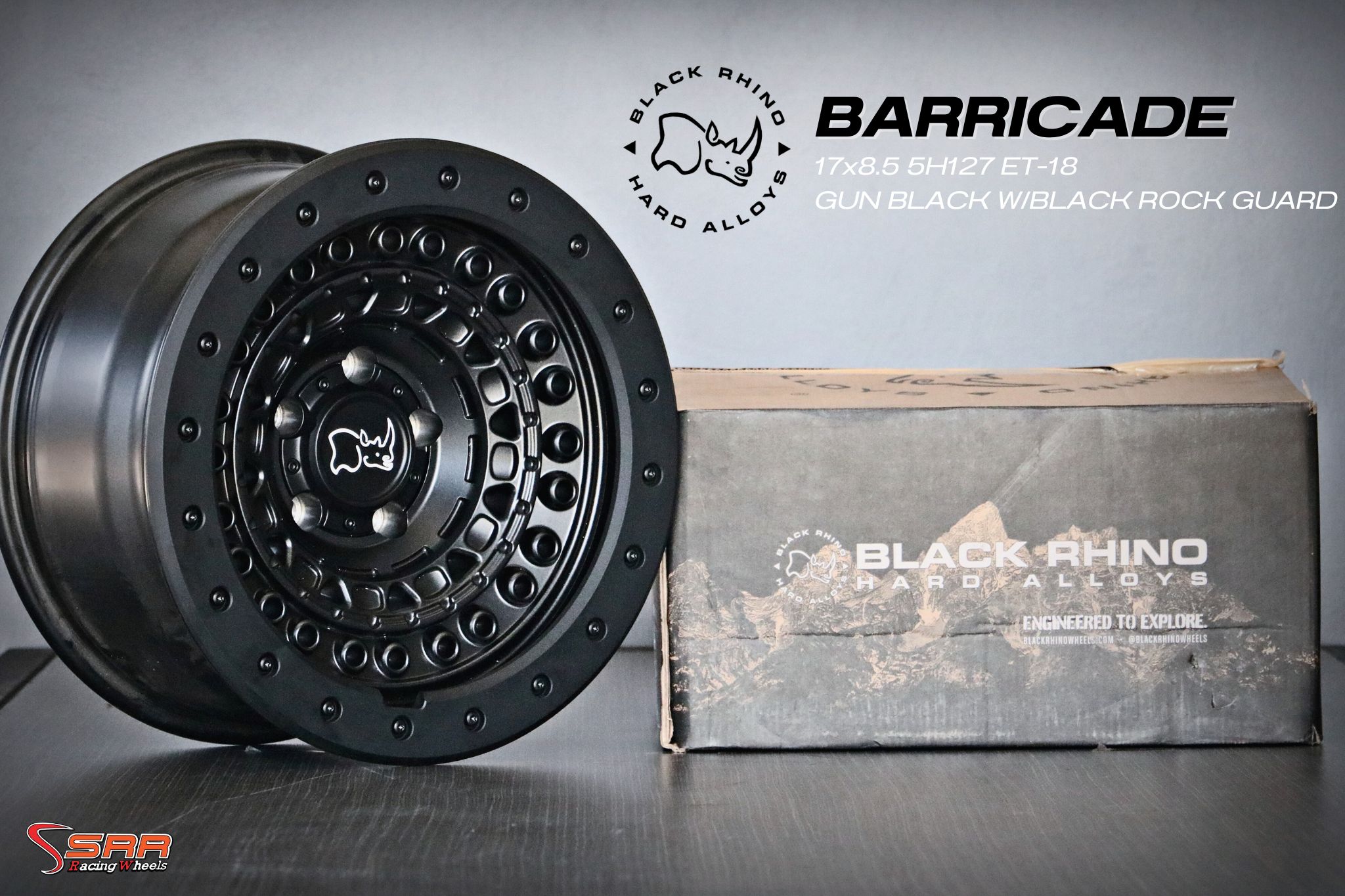 BLACK RHINO BARRICADE ขอบ17นิ้ว ตรงงรุ่น Jeep (5รู127)