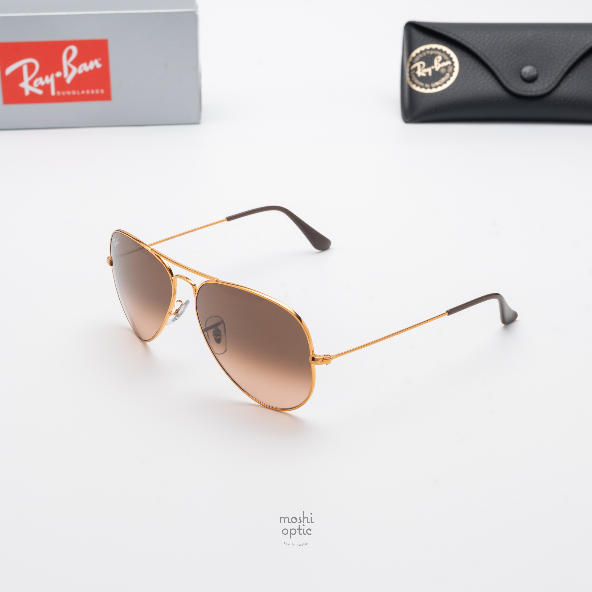 Ray-Ban RB3025 9001/A5 Aviator Shiny Light Bronze