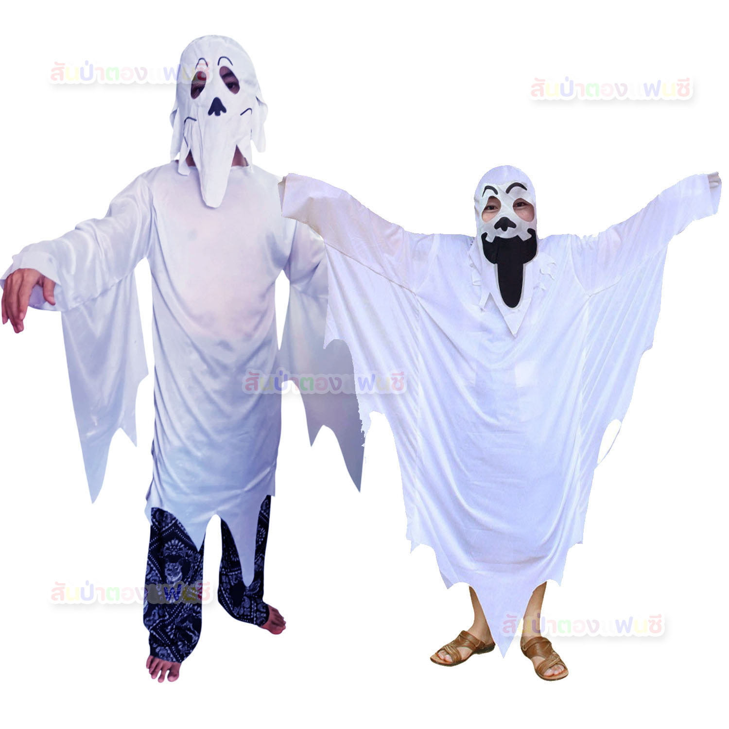 ชุดผีผ้าคลุมขาว ชุดผีฮาโลวีน ชุดแฟนซีฮาโลวีน