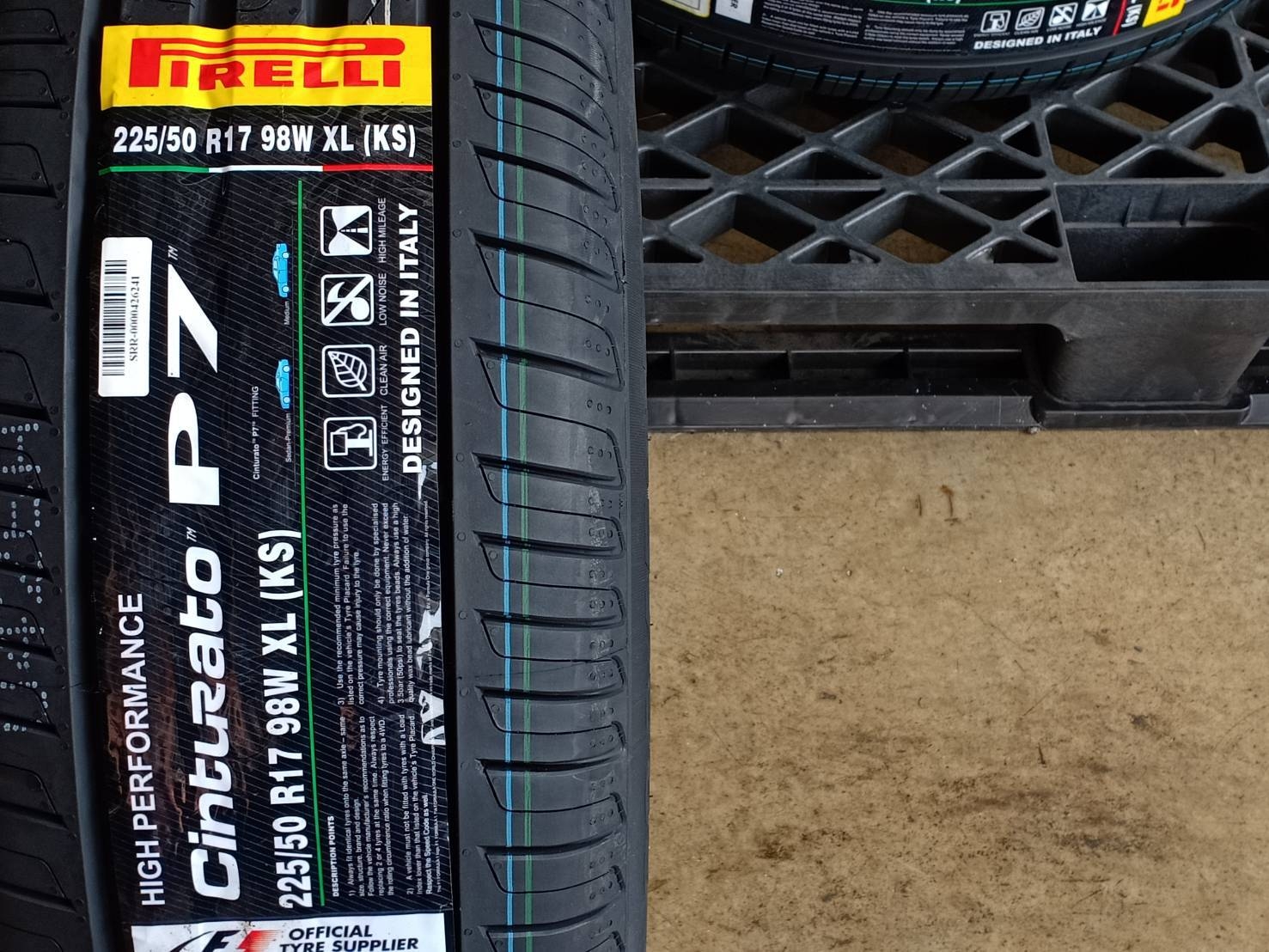 PIRELLI CINTURATO P7 (KS) 225/50R17 ปี20