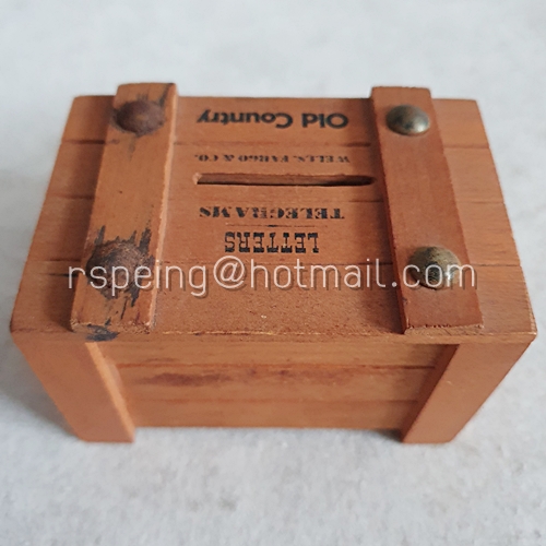 กระปุกออมสิน ลังไม้ Pony Express Letters Telegrams