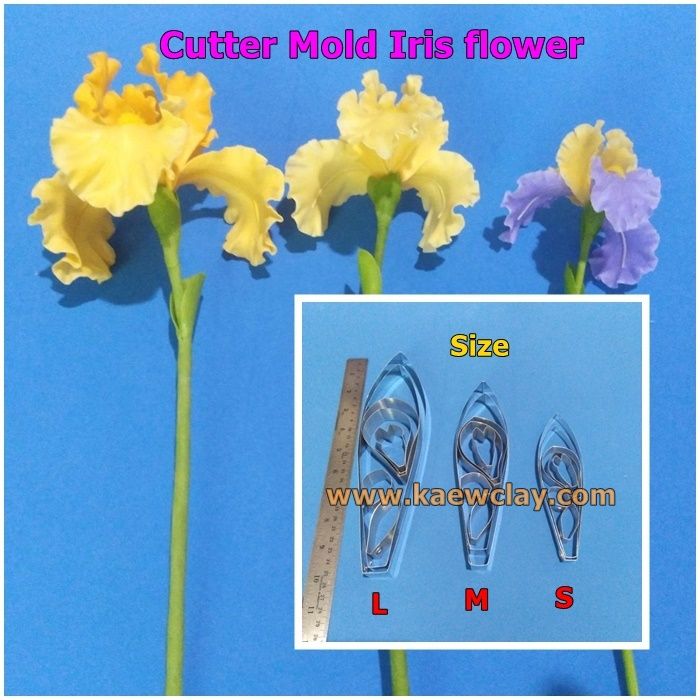 พิมพ์อลูมิเนียมตัดดอก+ใบไอรีส(Aluminum mold cutter IRIS + leaves )
