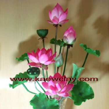 DVD หรือ Link Online การสอนทำดอกบัวหลวง(DVD How to make LOTUS with KAEWCLAY)