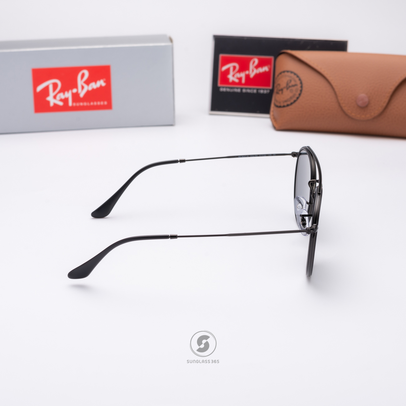 Ray Ban RB3647N 002/R5 Black Round Double Bridge