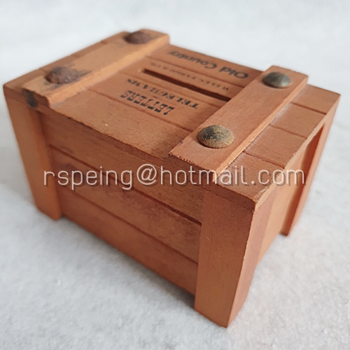 กระปุกออมสิน ลังไม้ Pony Express Letters Telegrams