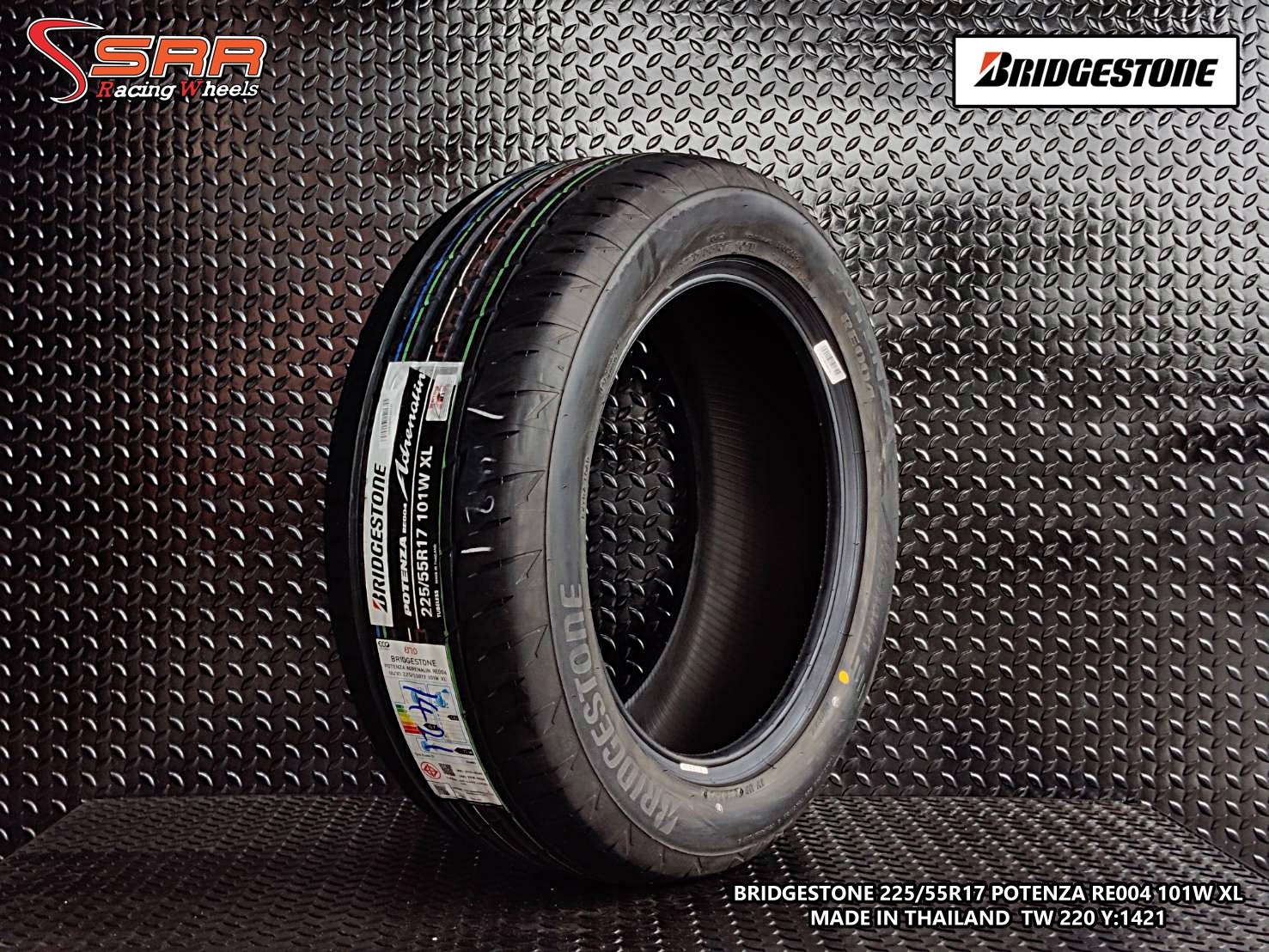 BRIDGESTONE 225/55R17 POTENZA RE004 ปี2021 ราคาถูก
