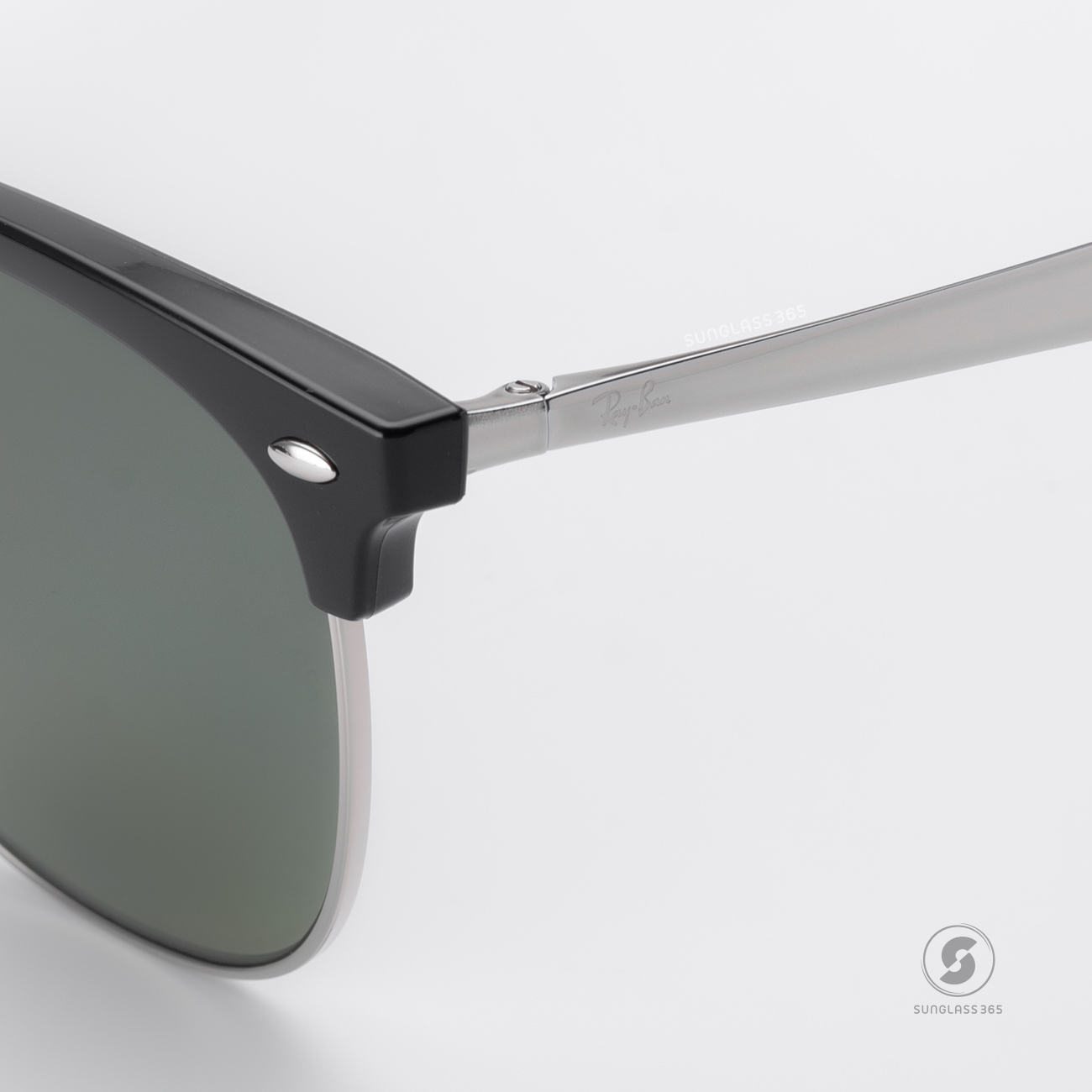 Ray Ban Clubmaster RB4418D 6670/9A Black on Silver