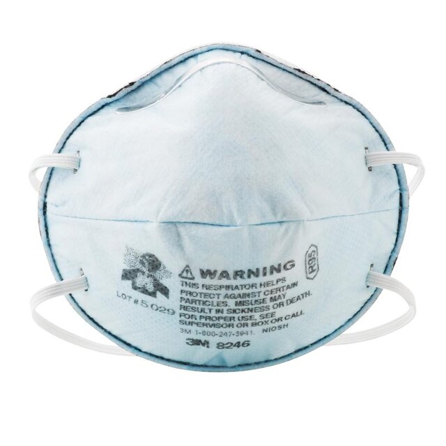 3M 8246 หน้ากากป้องกันฝุ่น ป้องกันสารเคมีไอกรดอ่อน (20 ชิ้น) Particulate Respirator 8246, R95