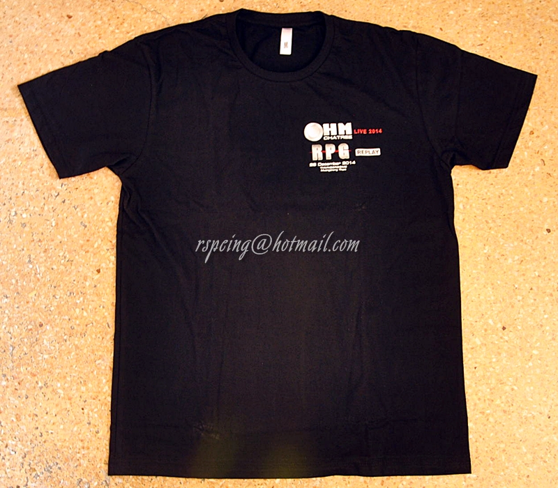 เสื้อยืดสีดำที่ระลึกจากงานคอนเสิร์ท OHM Chatree Live 2014