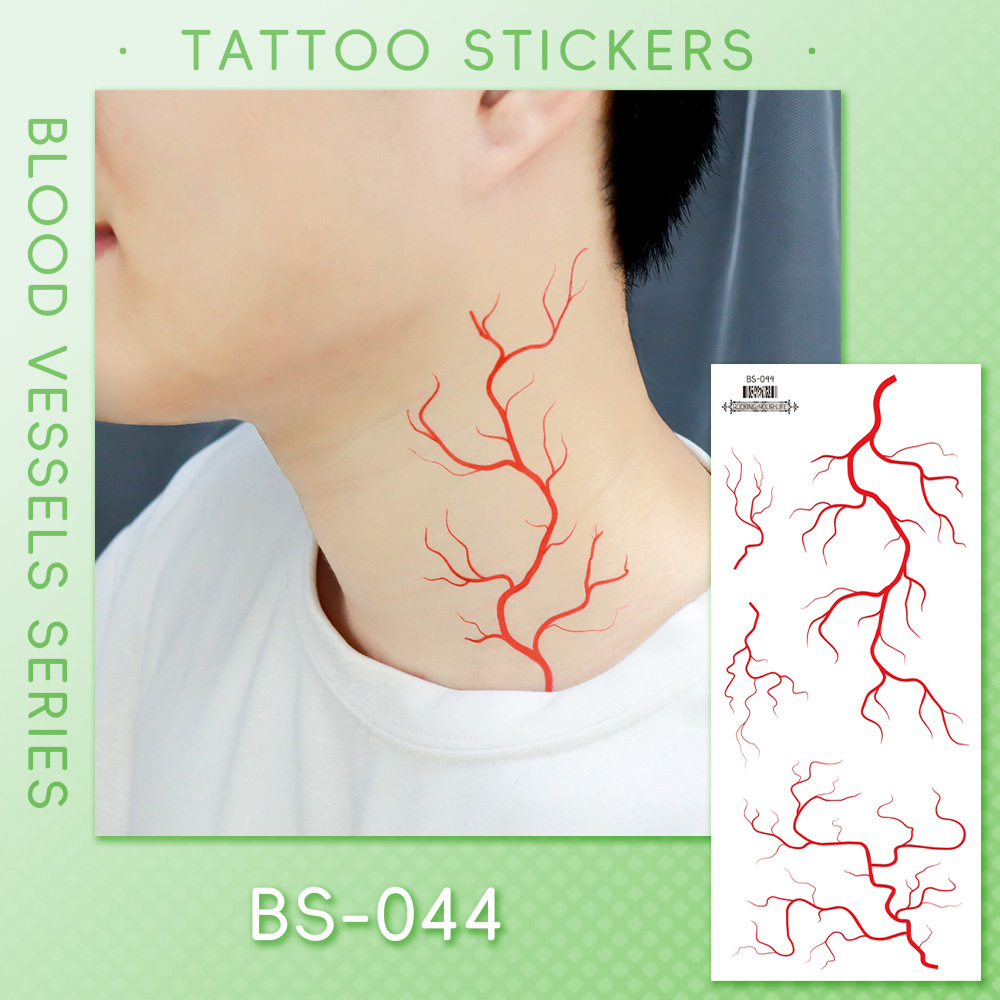 Tattooฮาโลวีน แต่งหน้าผีซอมบี้ สติ๊กเกอร์ติดหน้าลายฮาโลวีน แผ่นใหญ่