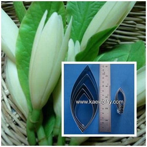พิมพ์ตัดอลูมิเนียมดอก+ใบจำปี, จำปา(Aluminum mold cutter White Champaka,Magnolia champaca )