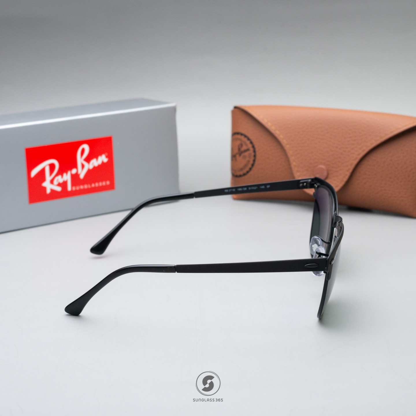 Ray-Ban RB3716 186/58 Clubmaster Metal Black Top Matte G-15 Polarized