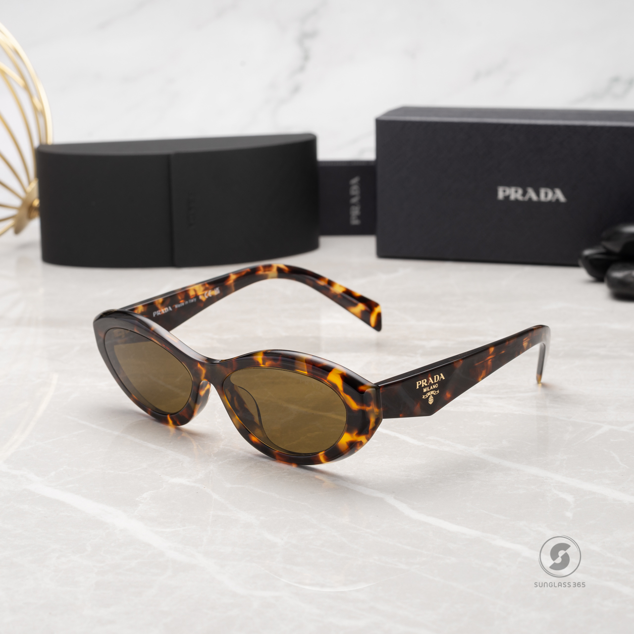 PRADA Symbole PR26ZSF 14L09Z Sage / Honey Tortoise