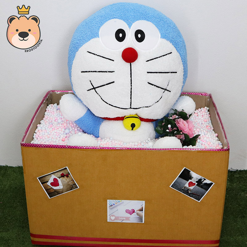 เซ็ตเซอร์ไพรส์ แฟน ตุ๊กตา โดเรม่อน Size 20นิ้ว ของขวัญเปิดฝา ขนาด36*50*30cm แถมภาพ การด์และตกแต่งตามโอกาสฟรี