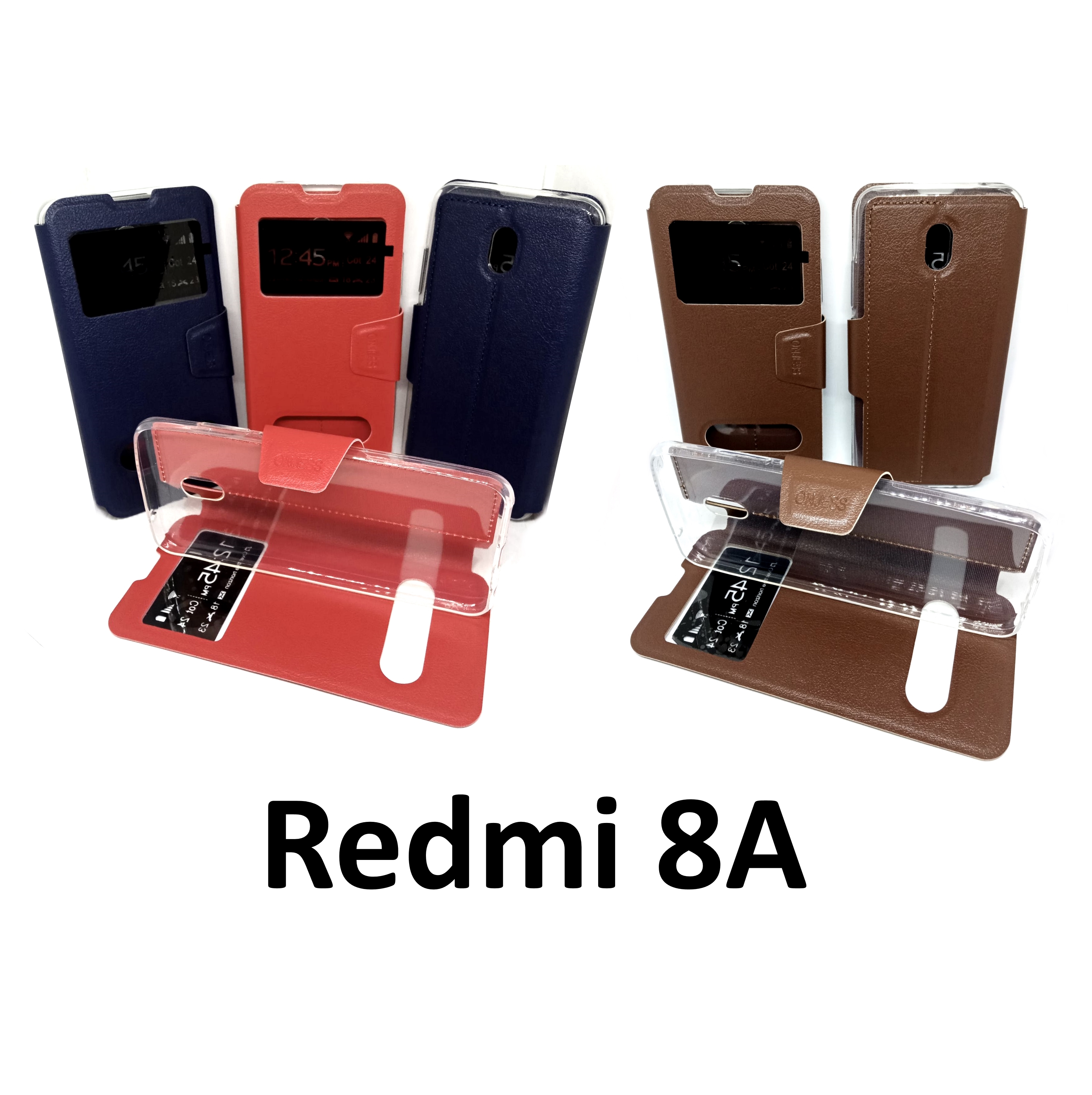 เคสพับ Redmi 8A - เคสฝาพับ โชว์เบอร์ ตั้งได้