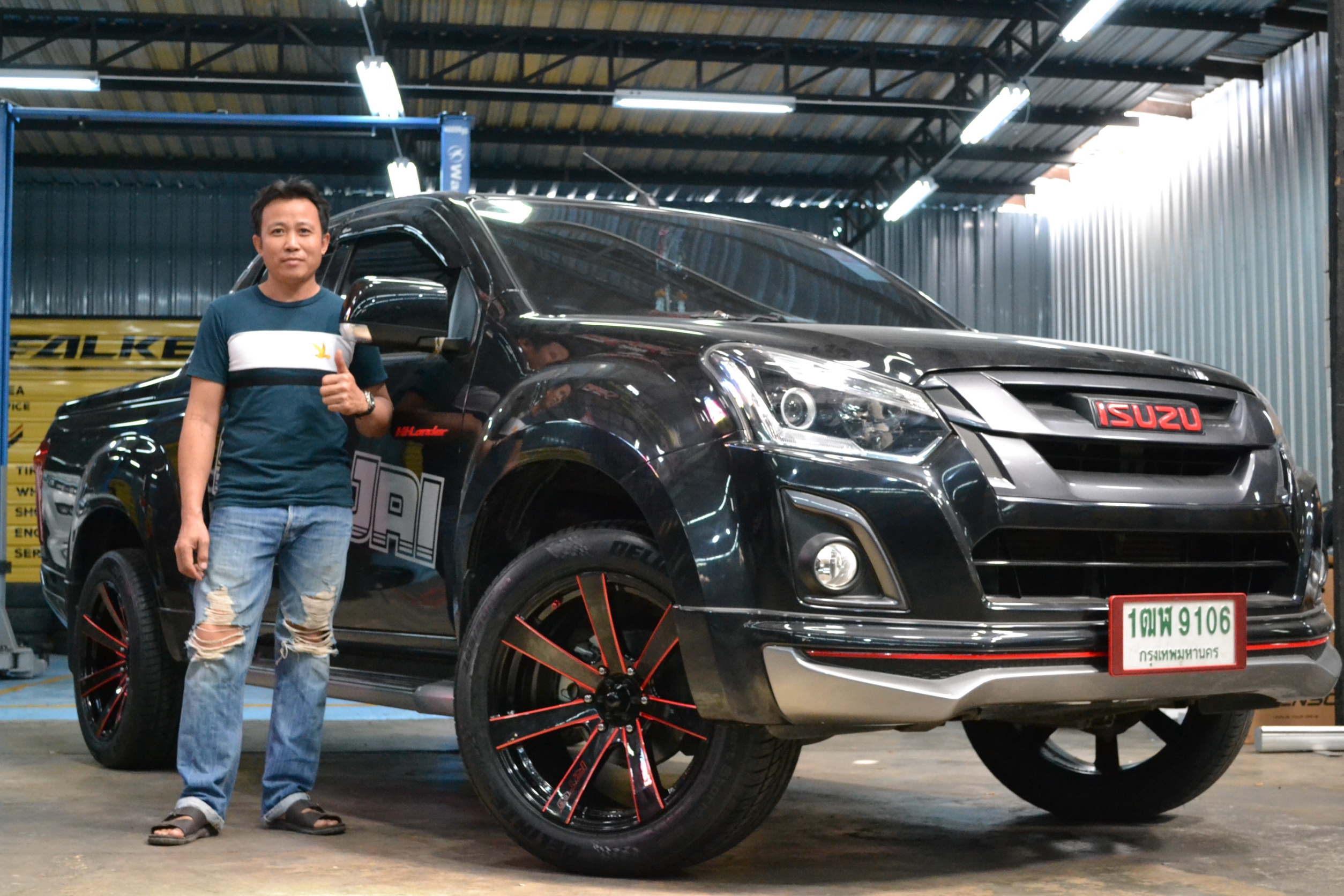 ล้อแท้ LENSO RTG ขอบ18พร้อมยางFALKEN ราคาถูก