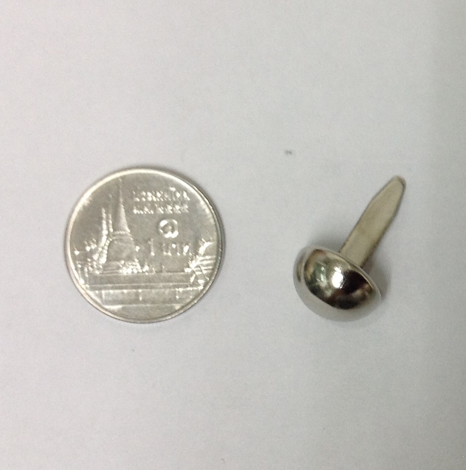 หมุดกลม12mm เงิน