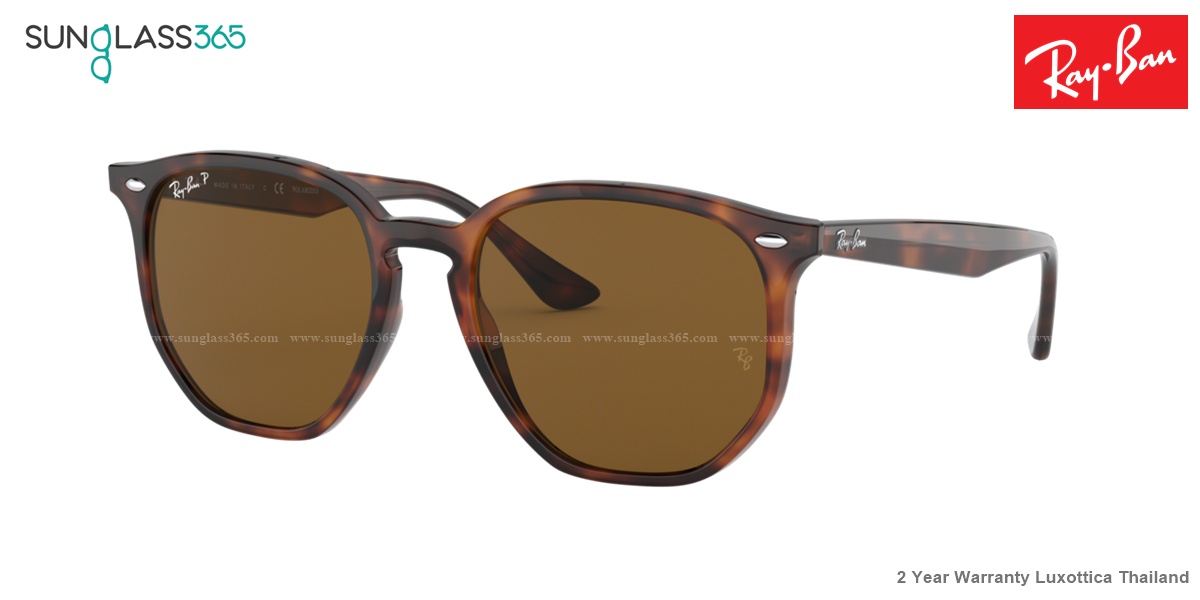 Ray Ban RB4306F Hexagonal 710/83 Brown Polarized