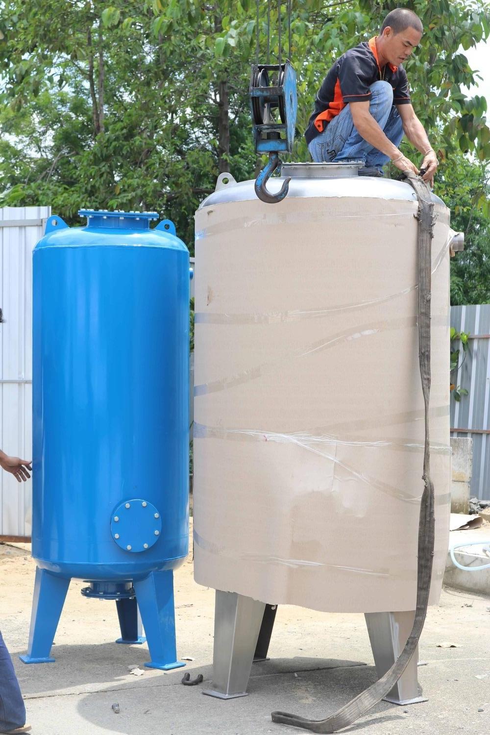 ถังกรองเหล็กขนาด24นิ้ว60cm. x 150cm. x 4.5 mm.