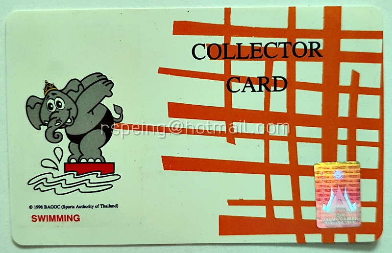 บัตร Collector Card 13th Asian Games : Swimming