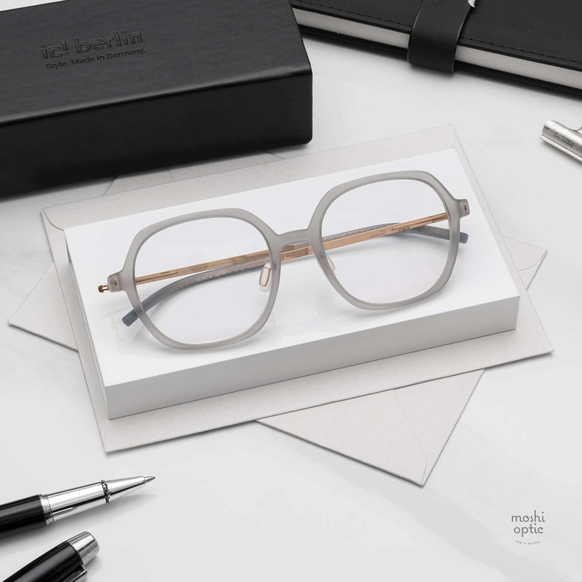 กรอบแว่น IC BERLIN Sora Sky Grey HD Matt