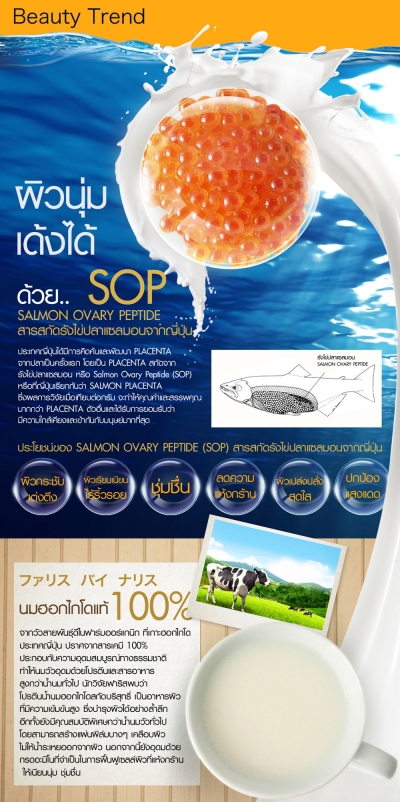 เซรั่มบำรุงผิวกาย ฟาริส ฮอกไกโด มิลค์ วิท แซลมอน โอวารี่ เปปไทด์ / Faris Hokkaido Milk Body Serum with Salmon Ovary Peptide