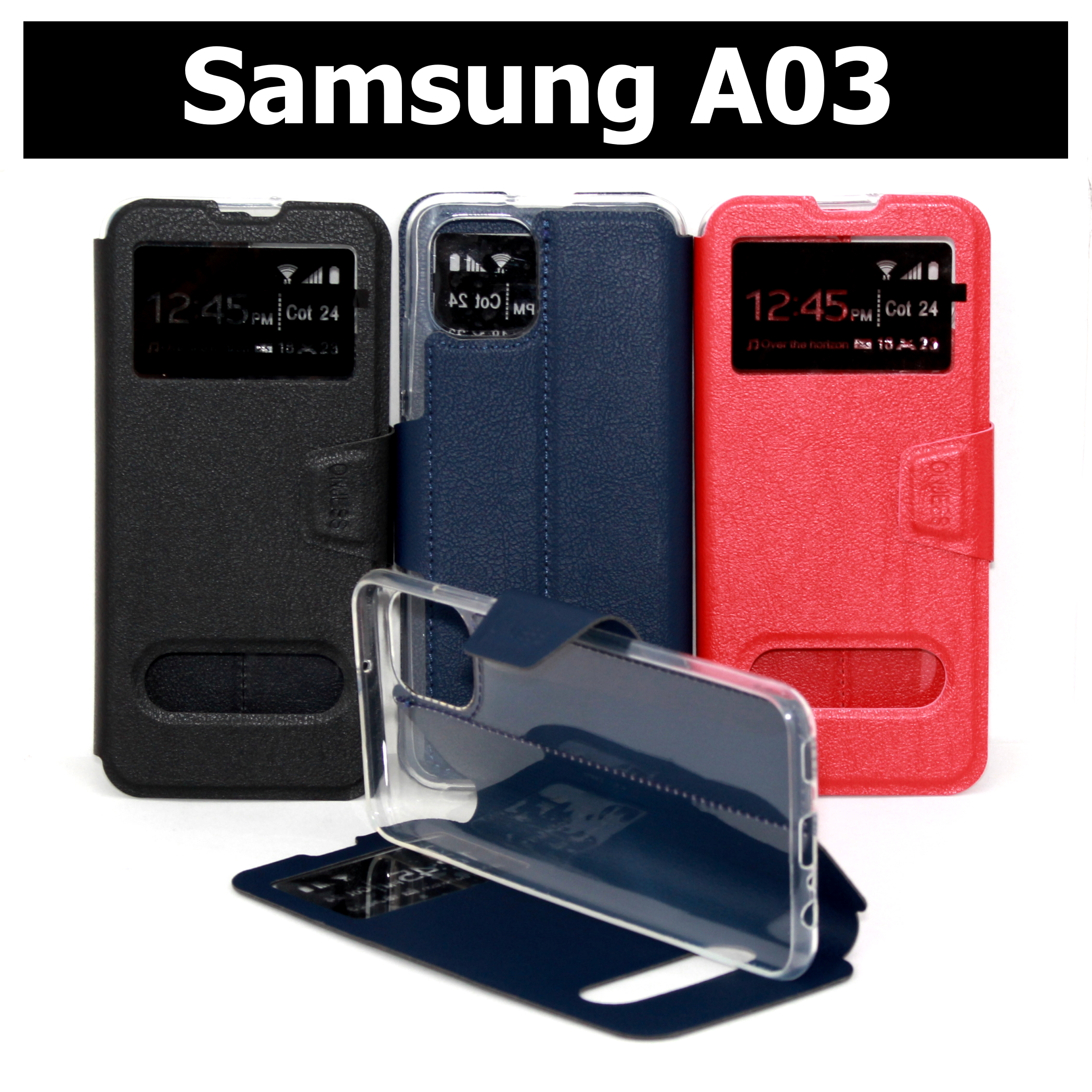 เคส Samsung A03 - เคสฝาพับ ซัมซุง โชว์เบอร์ วางตั้งได้