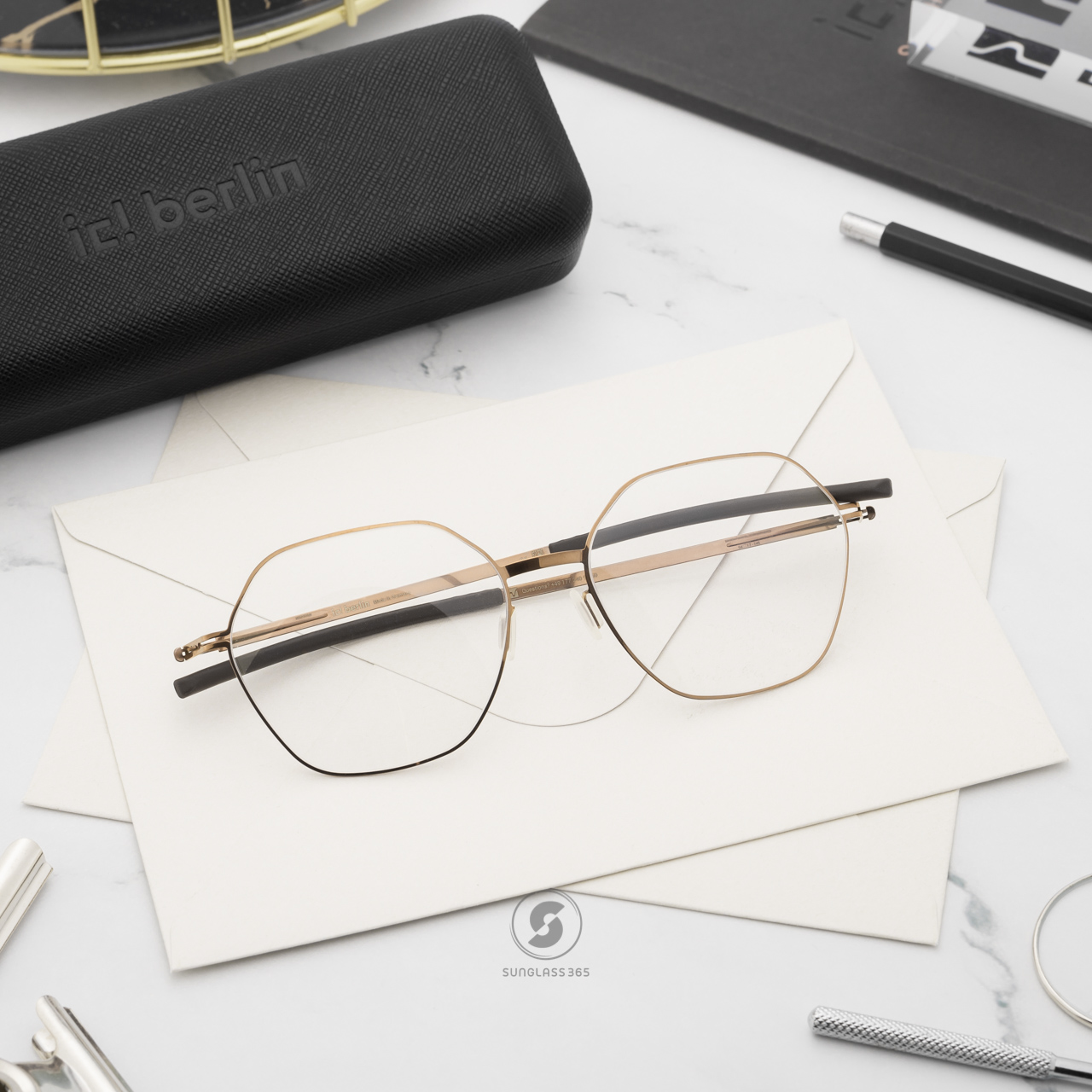 กรอบแว่น IC BERLIN Halny Shiny Bronze