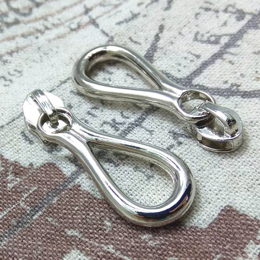 หัวซิบหยดน้ำใหญ่ เงิน