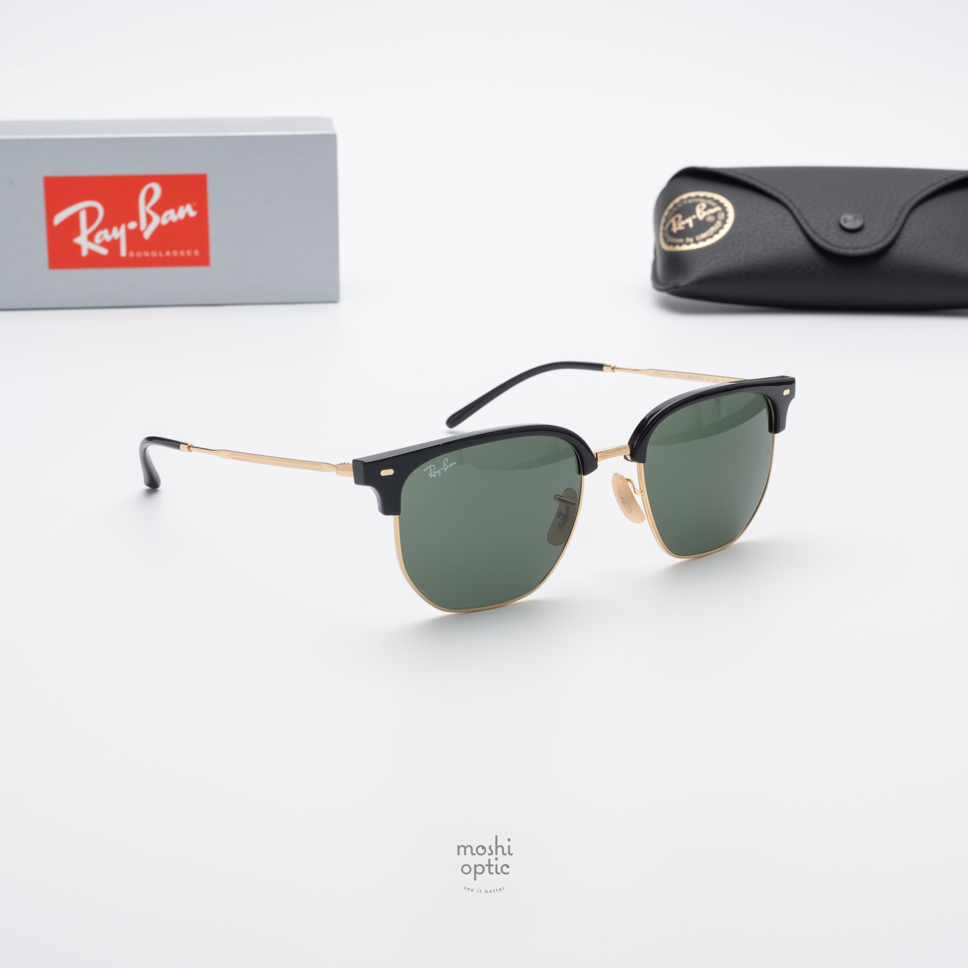 Ray-Ban New Clubmaster RB4416F 601/31 Black on Green