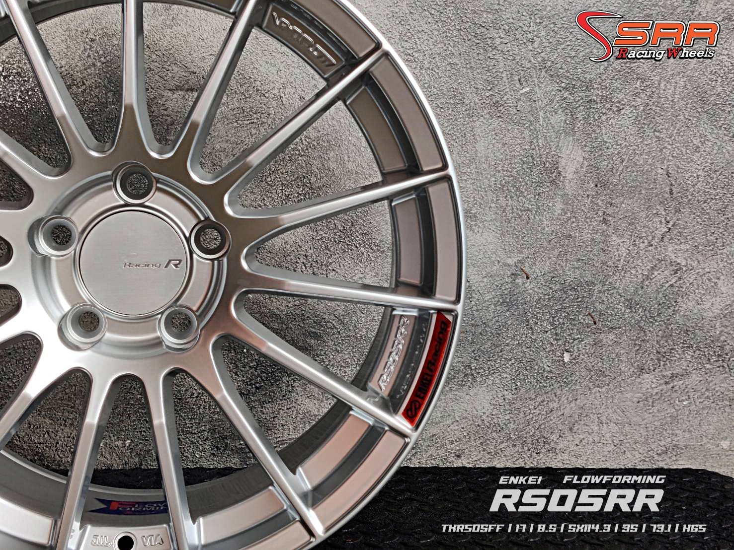 TK-SMART : ENKEI-RS05RR (FLOWFORMING) 17X8.5 5H114.3 +35 HIGH GLOSS SILVER (ซิลเวอร์)