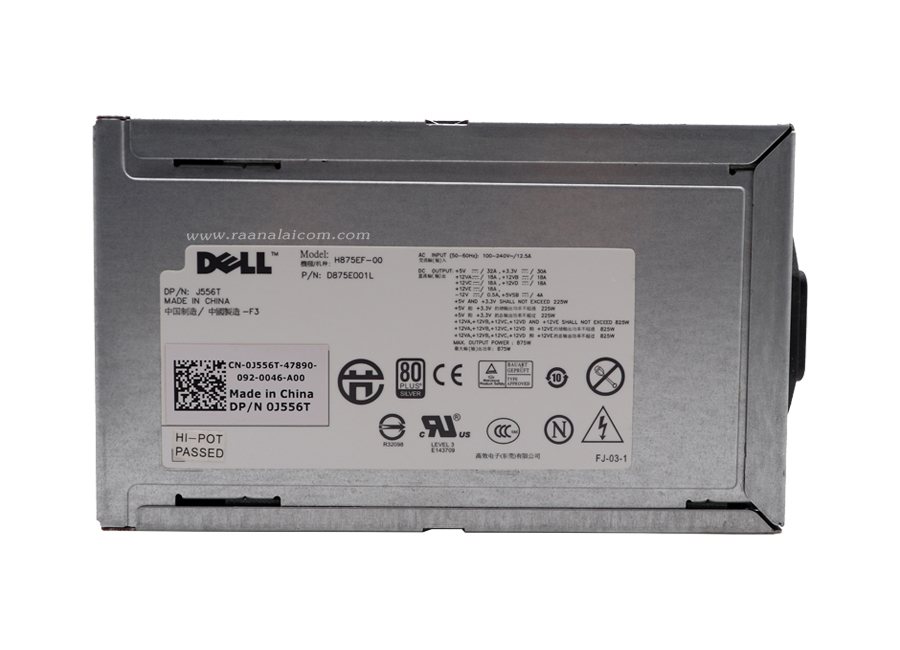 Power Supply DELL Precision T5400 875Watt J556T เพาเวอร์ ซัพพลาย Dell T5400 ราคา ไม่แพง