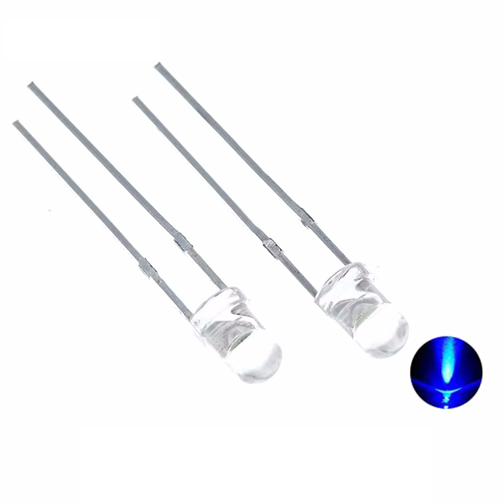 หลอด LED 2 ขา ขนาด 3mm 5mm 10mm หลอดไฟ LED ไดโอดเปล่งแสง สีแดง น้ำเงิน เขียว เหลือง