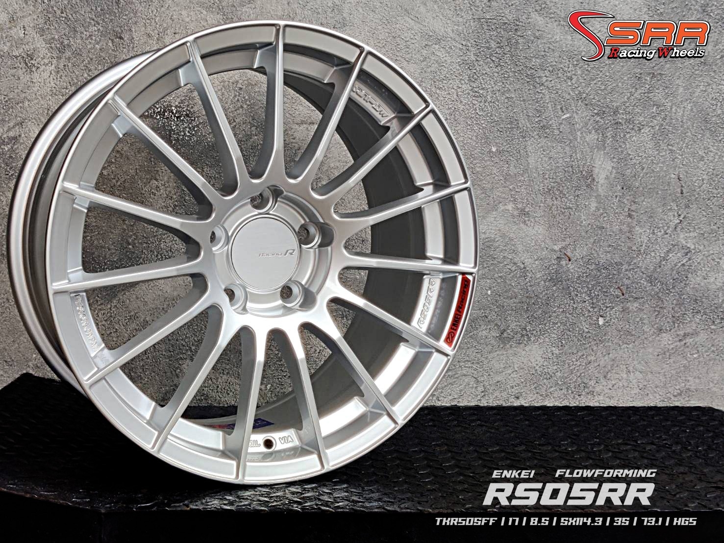TK-SMART : ENKEI-RS05RR (FLOWFORMING) 17X8.5 5H114.3 +35 HIGH GLOSS SILVER (ซิลเวอร์)