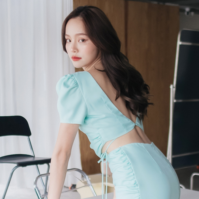 Lism S-034 Celest Wrap Top เสื้อครอปผูกหลัง