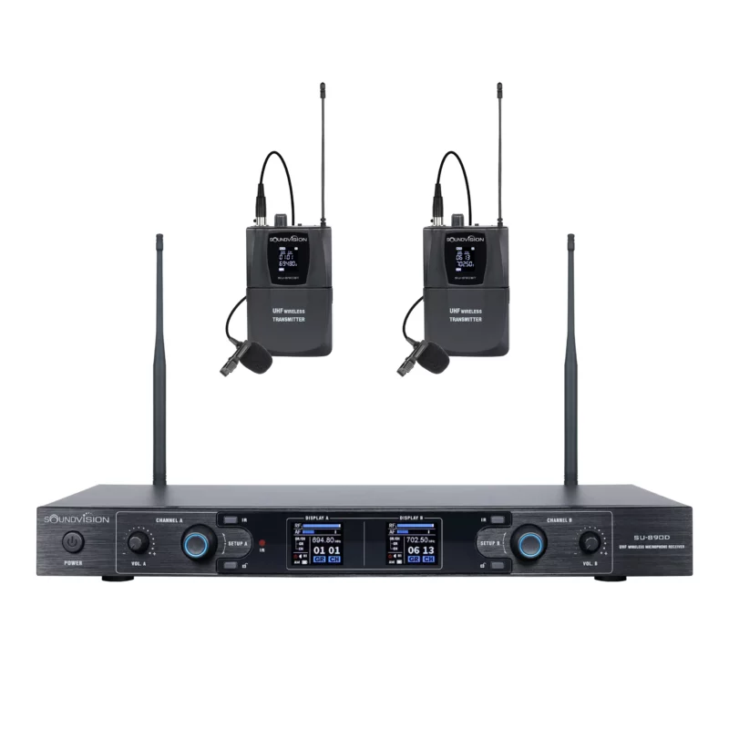 SOUNDVISION SU-890D-ll/BT (LV-X) ชุดไมค์ลอยดิจิตอล ติดปกเสื้อ ย่าน UHF คลื่นความถี่ 694.5 – 702.7MHz
