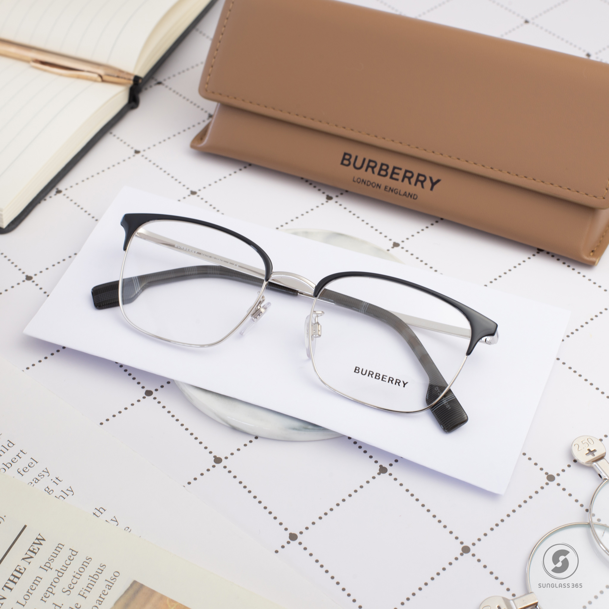 BURBERRY BE1338D 1005 Grey / Silver