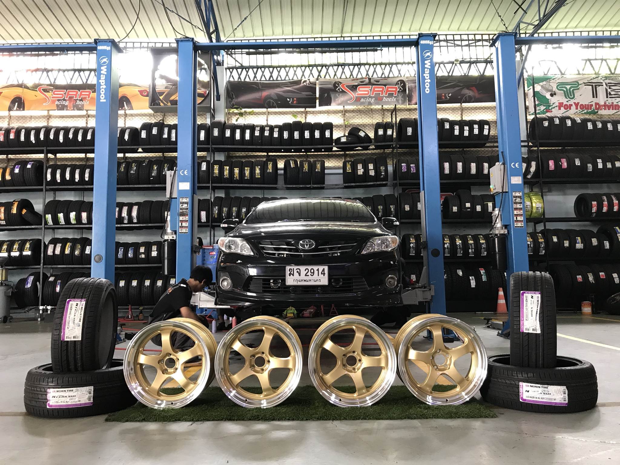 ล้อใหม่ W WORK S1 ชอบ18 5รู100 ใส่ ALLTIS