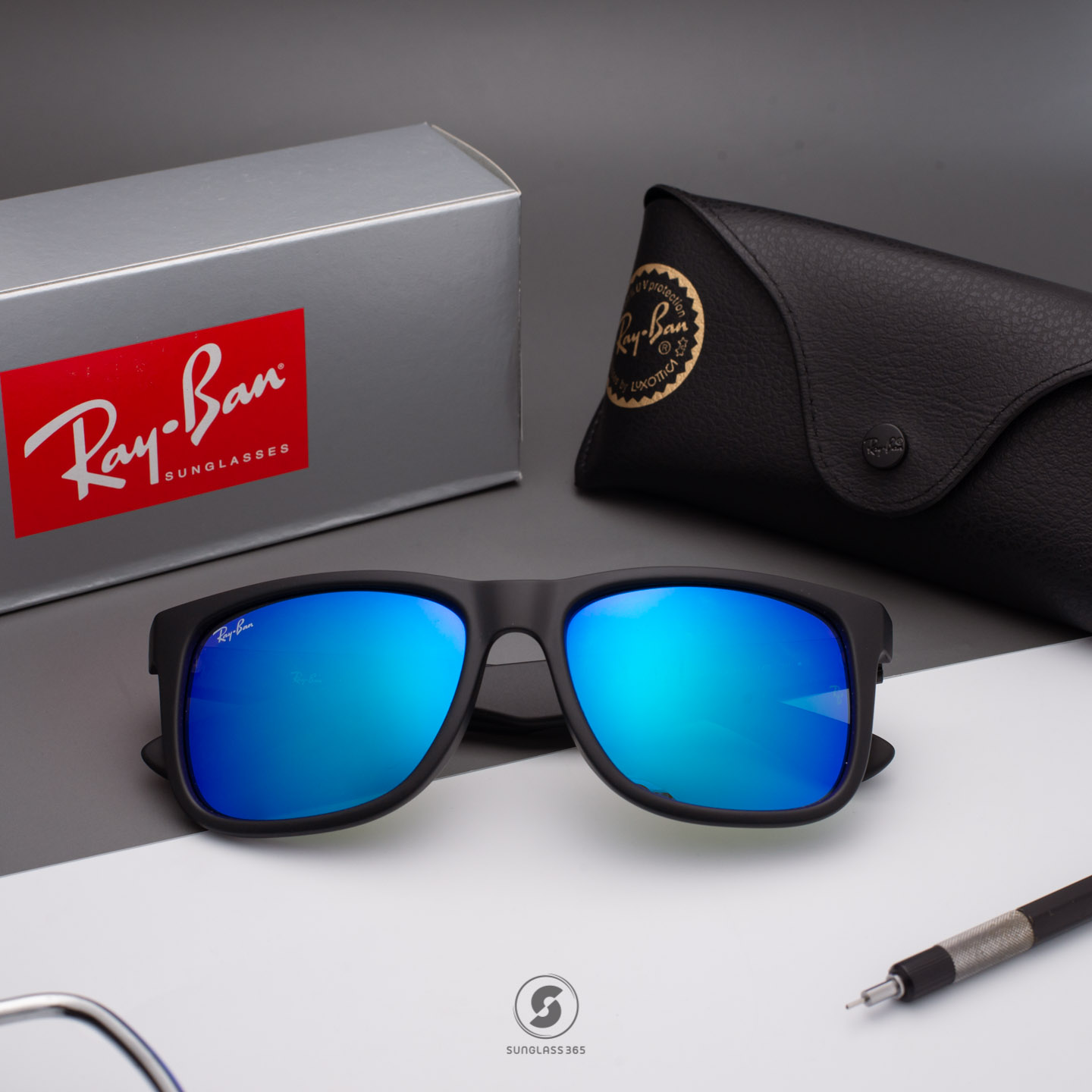 RayBan RB4165F 622/55 Justin Blue mirror