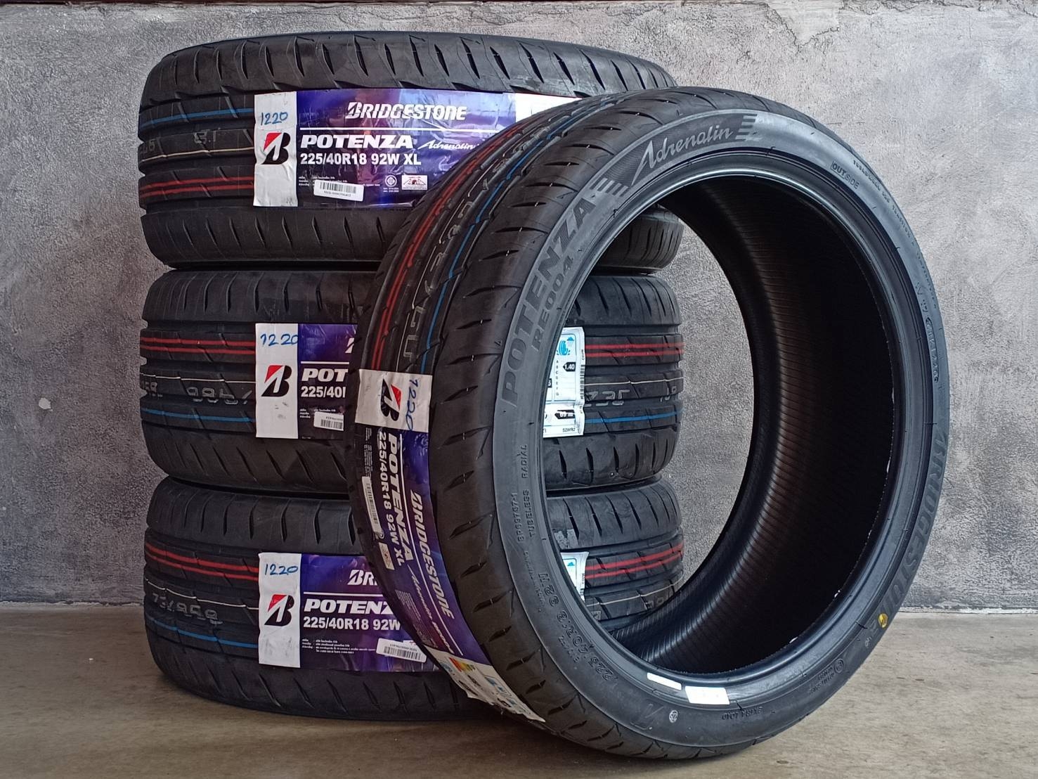 BRIDGESTONE 225/40R18 POTENZA RE004 92W XL MADE IN THAILAND
