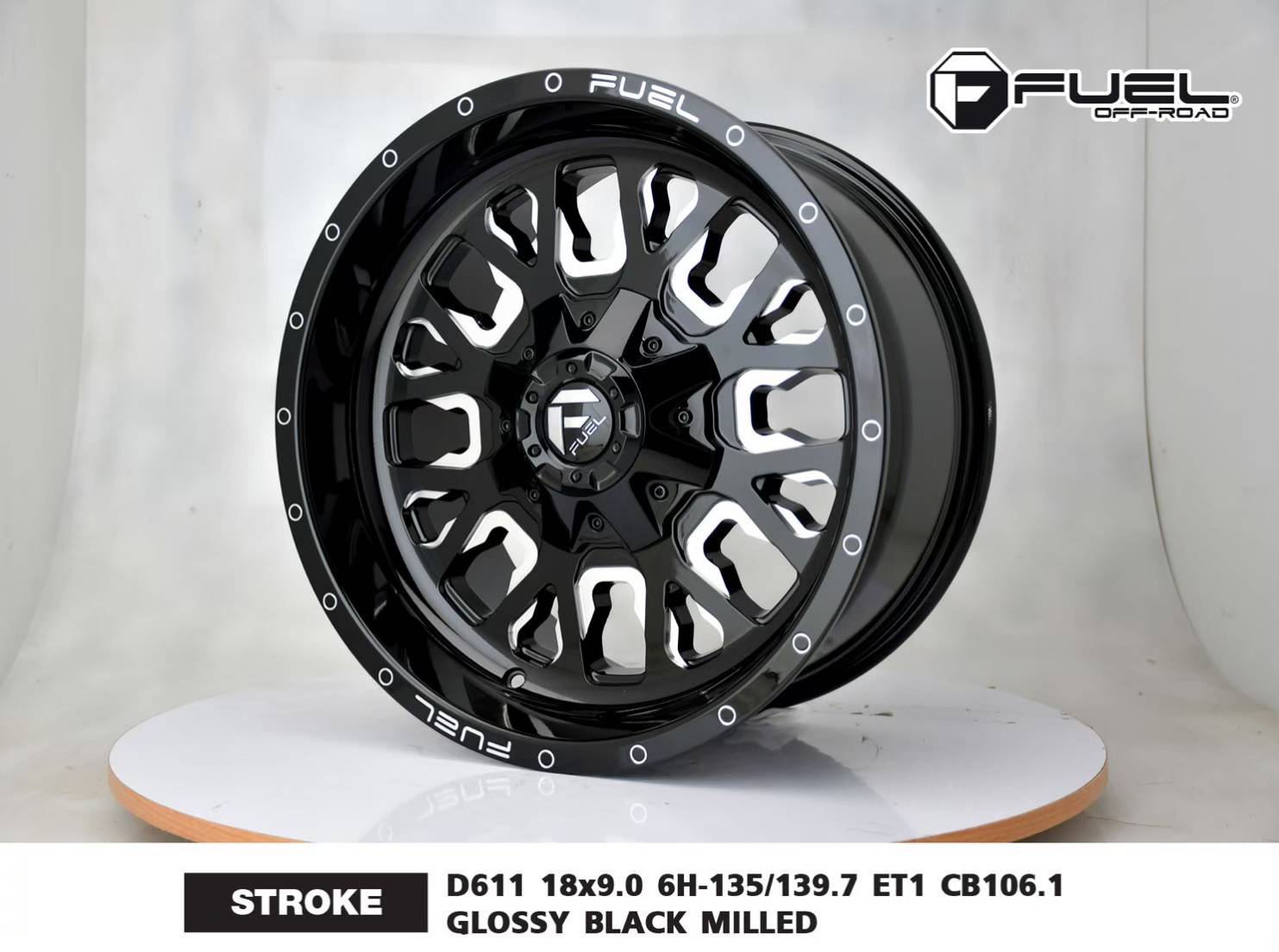 ล้อแม็ก USA. แท้ FUEL STROKE D611 18x9.0 6x135/139.7 ET+1 ราคาพิเศษ