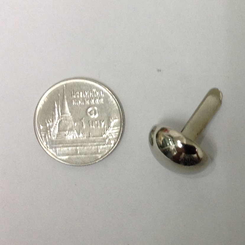 หมุดกลม15mm เงิน