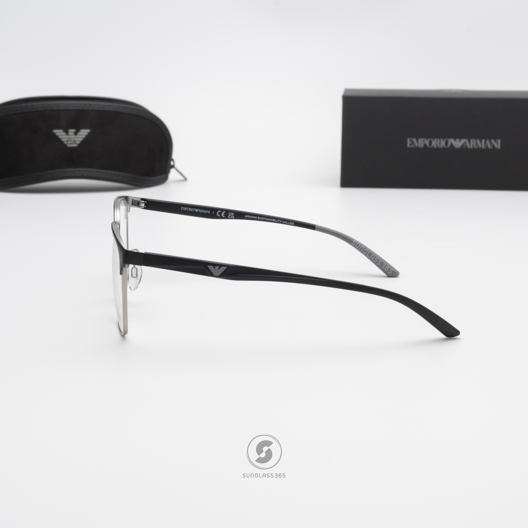 กรอบแว่น Emporio Armani EA1135D 3051 Matte Black / Matte Silver