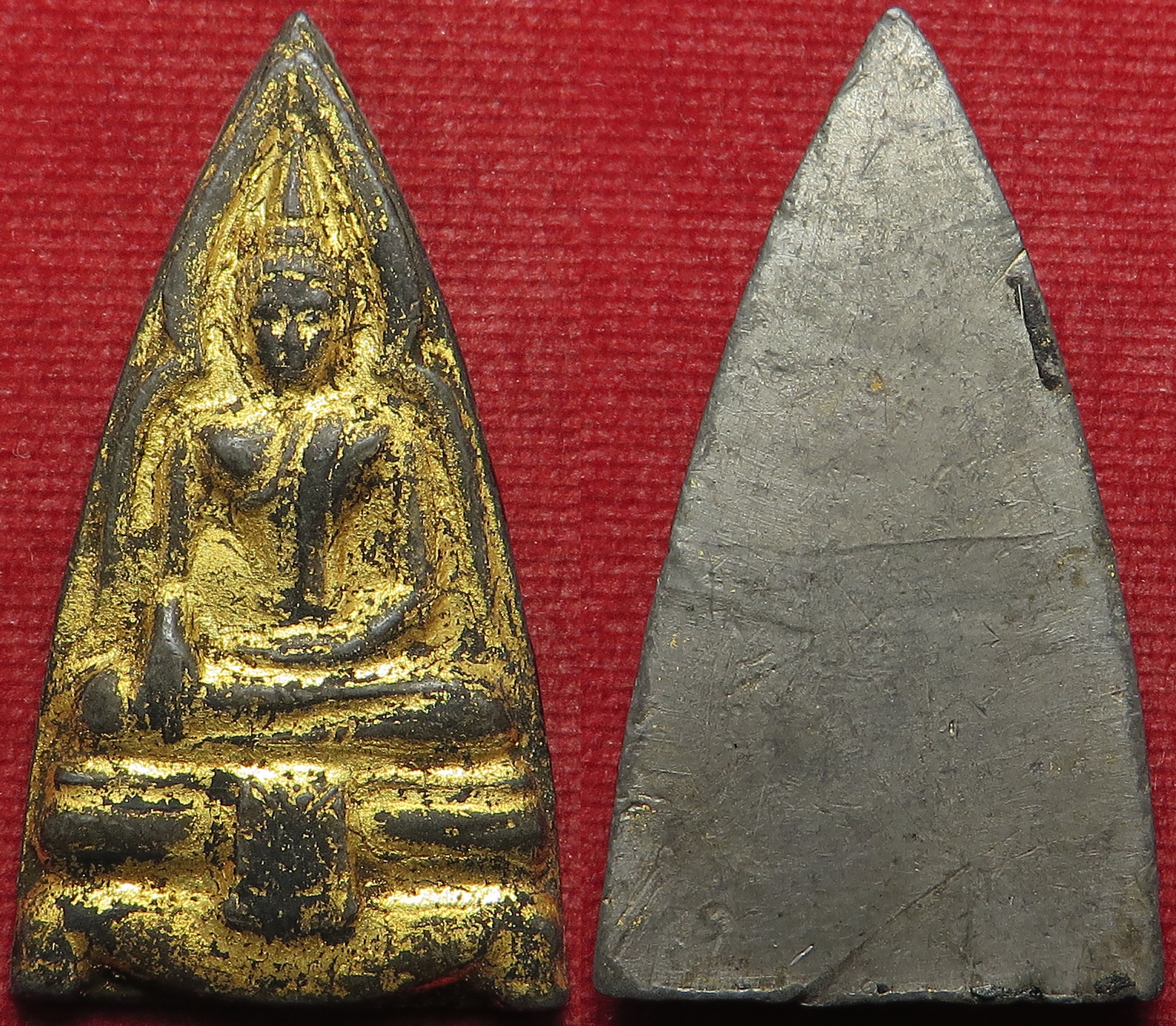 439 (3) เหรียญ พระพุทธ วัดบางกะปิ เนื้อชินตะกั่ว ปิดทอง ร่องชาด (รับประกัน พระแท้ + ส่งฟรี)