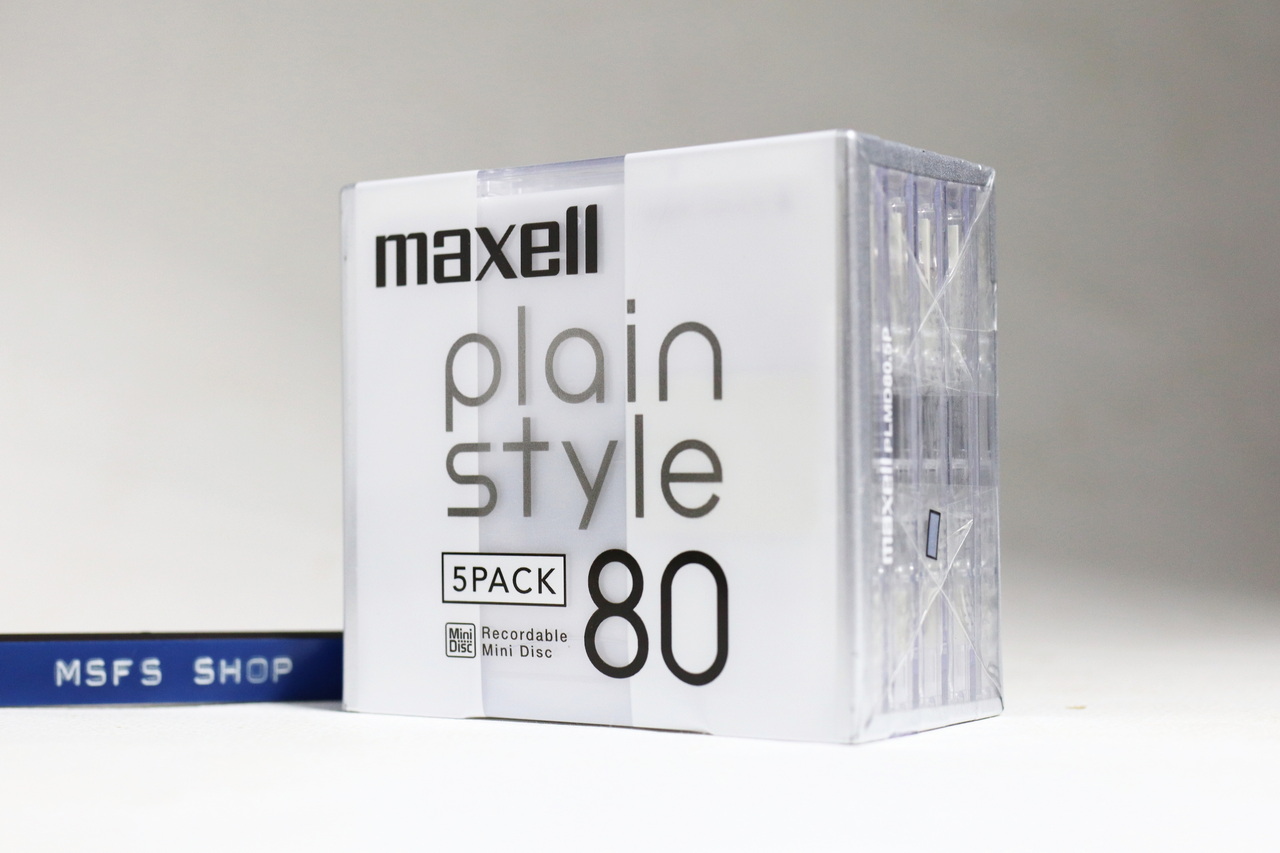 [มือสอง] Maxell Plain Style แผ่น Mini Disc Recordable 5แผ่น แพ็คซีลเก่า