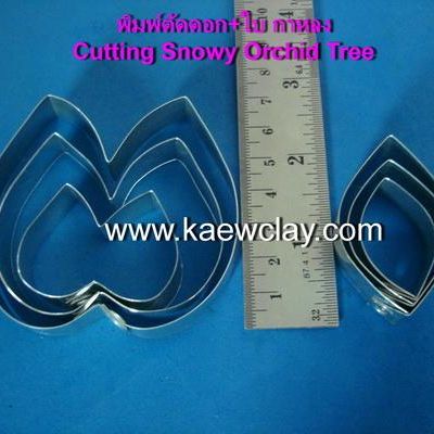 พิมพ์ตัดอลูมิเนียมดอก+ใบกาหลง(Aluminum mold cutter Snowy Orchid Tree )