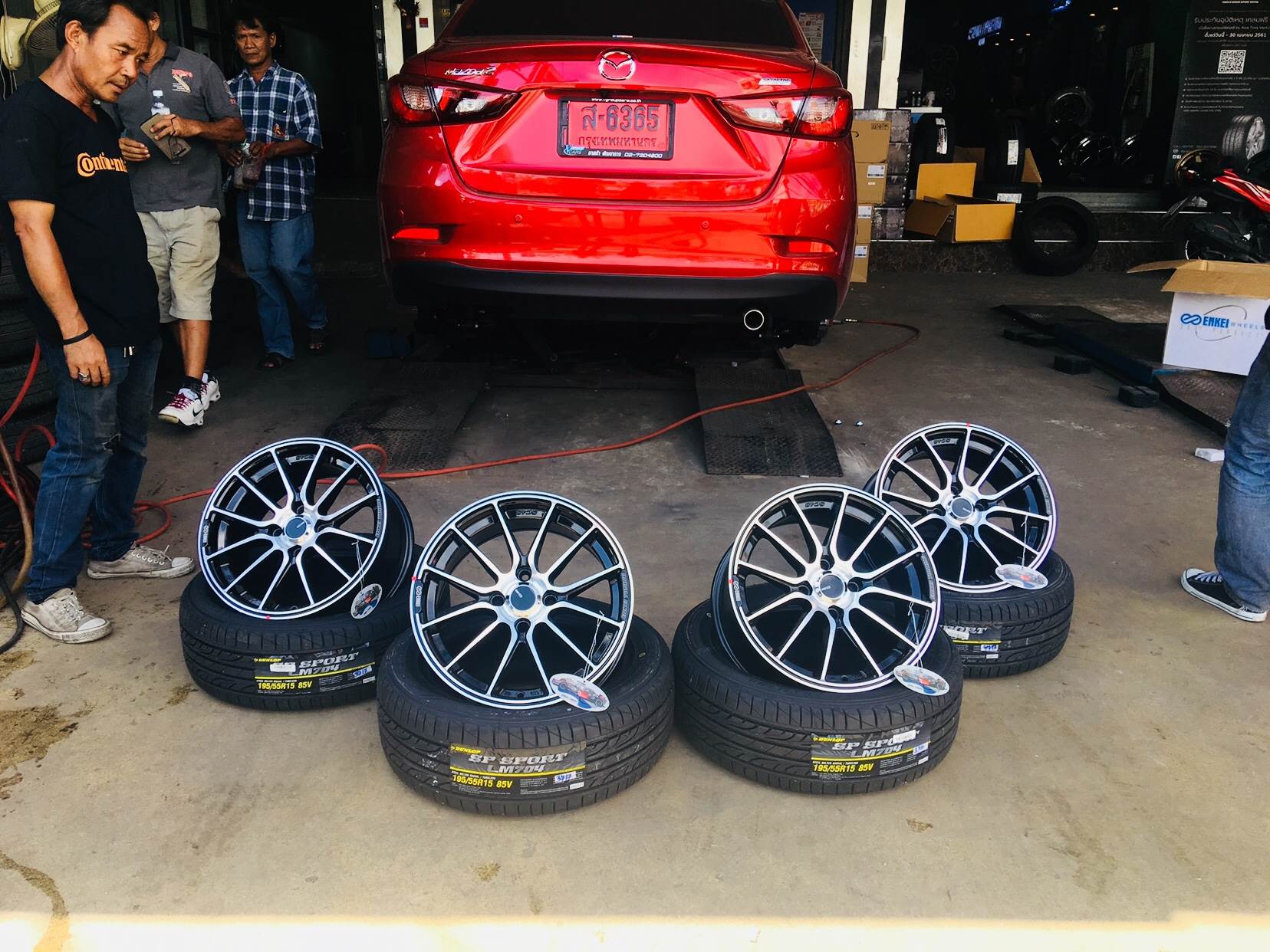 ล้อแท้ ENKEI TUNING SC48 ขอบ 15 ใส่ มาสด้า2 ราคาถูก