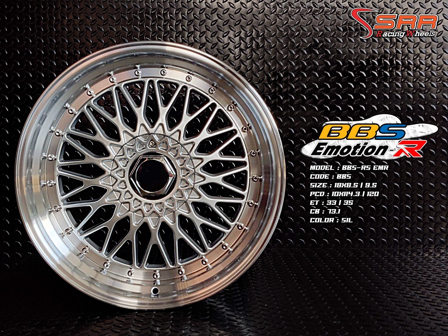 BBS-RS 18X8.5 -9.5 5X114.3-120 SIL