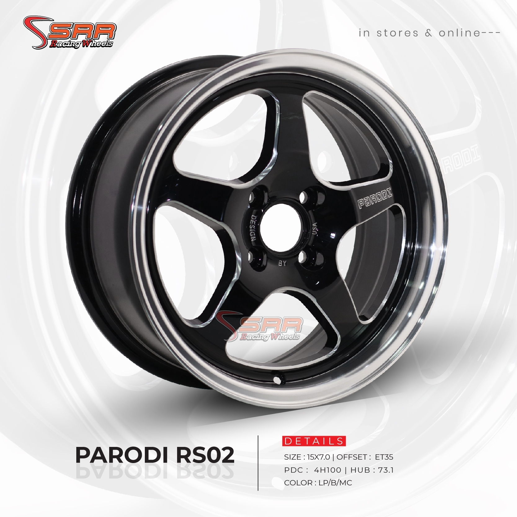 PARODI RS02 ล้อแท้ ! ขอบ15