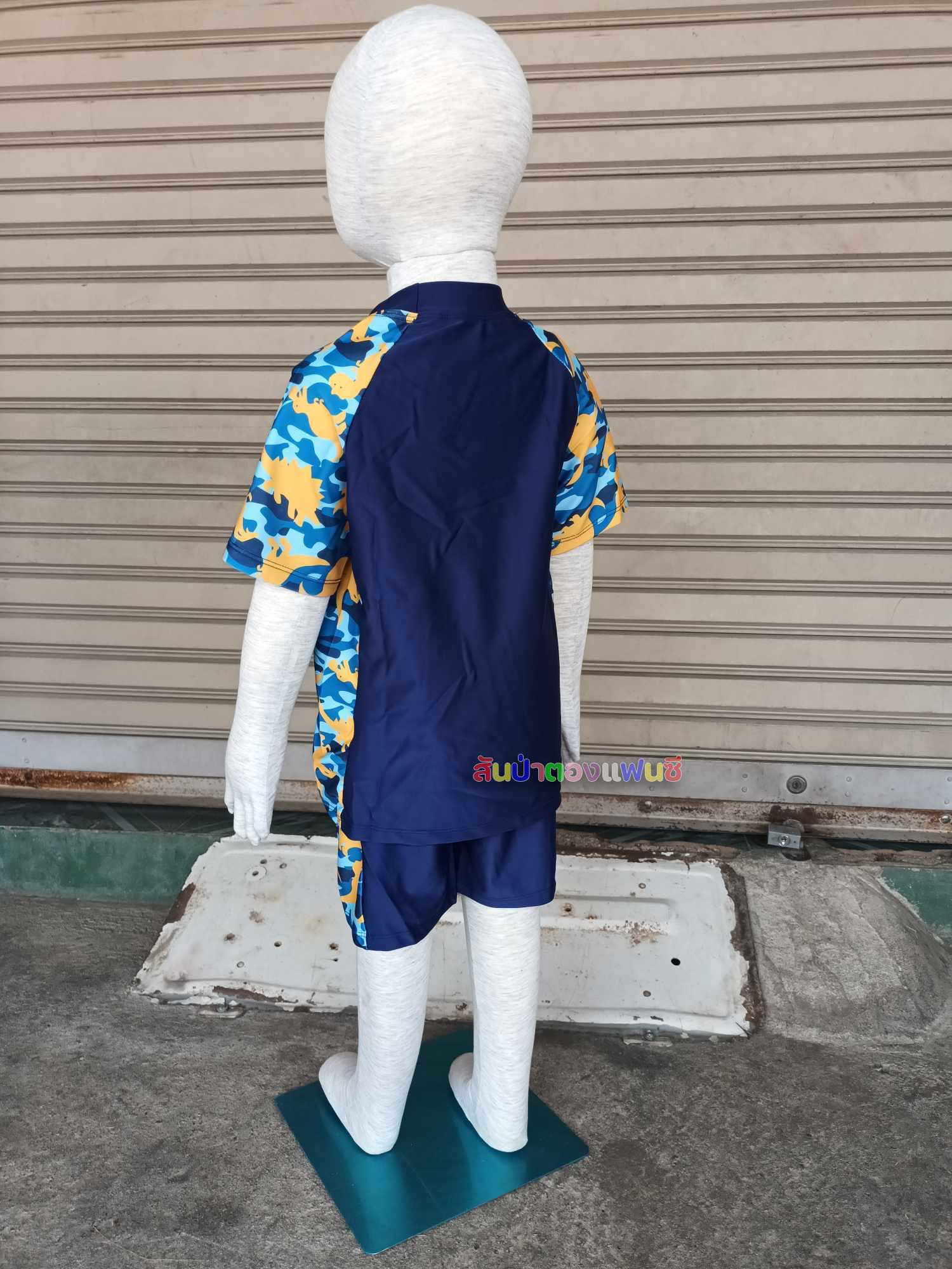 YLANG ชุดว่ายน้ำเด็กผู้ชาย ชุดว่ายน้ำเด็กแบบแยกชิ้นเสื้อกางเกง